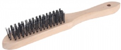 Wooden handle brush