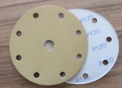 Dry abrasive paper disc